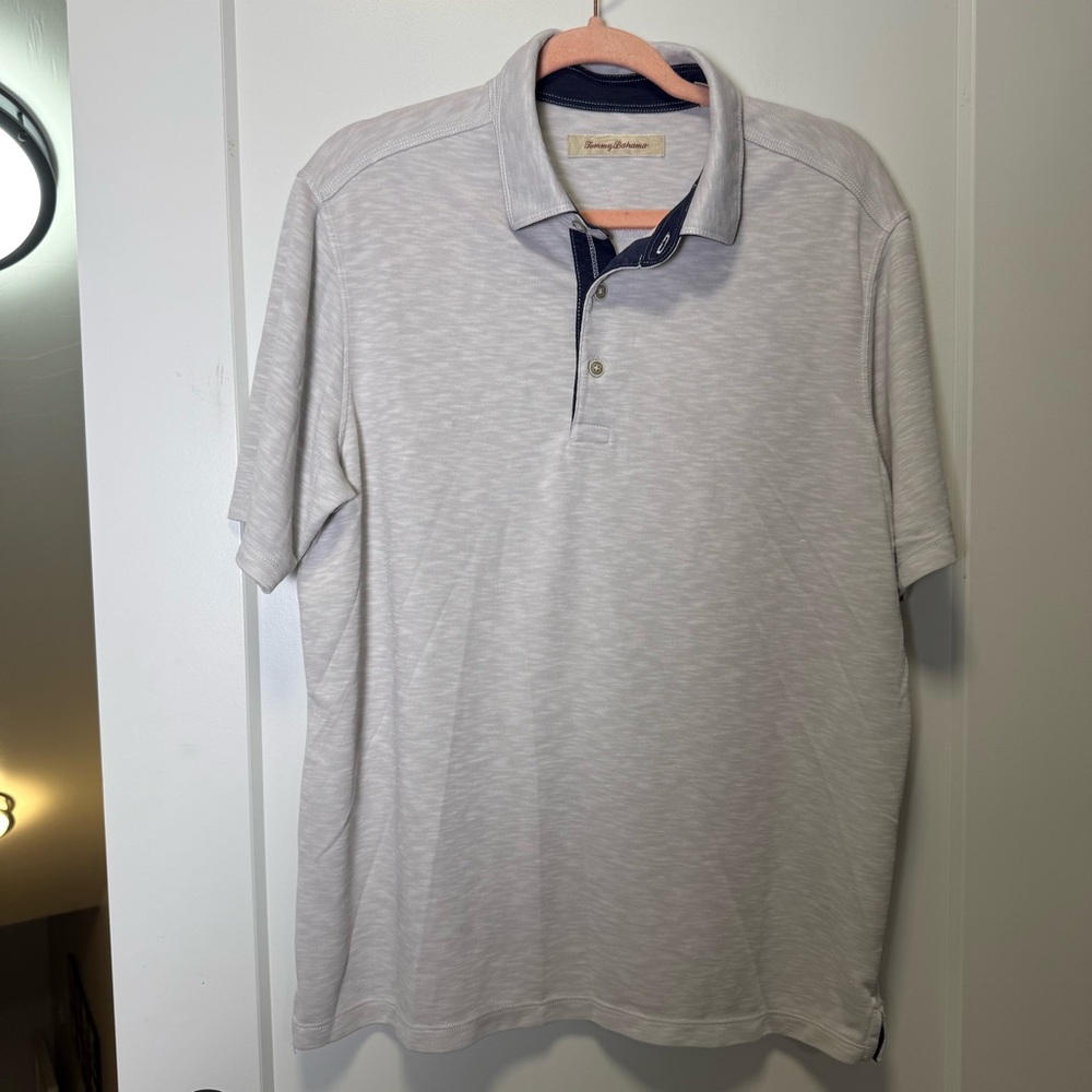 Tommy Bahama Men's Modal Blend Polo Shirt Lightweight Breathable‎ Prep Golf Grey